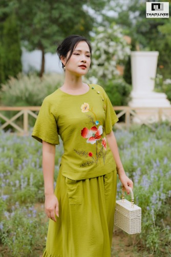 Đầm maxi trung niên